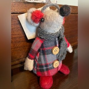 Handmade Christmas mouse NWT